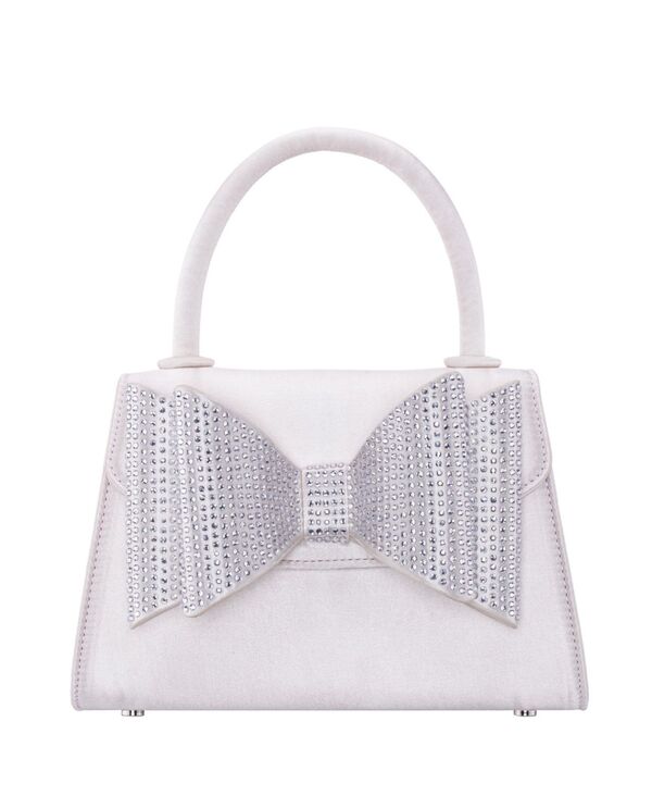 ニナ レディース バッグ Nina Crystal Double Bow Handheld Satchel Bag Ivory アイボリー|ReVida 店