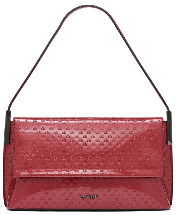 カルバンクライン レディース バッグ Calvin Klein Verne Signaturembossed Flap Shoulder Bag Cranberry