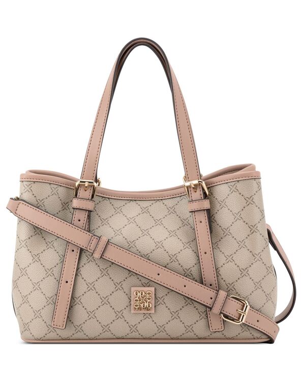 ナインウェスト レディース バッグ ミニ Nine West Anders Mini Satchel Bag Beige Logo/Blushing ベージュ|ReVida 店
