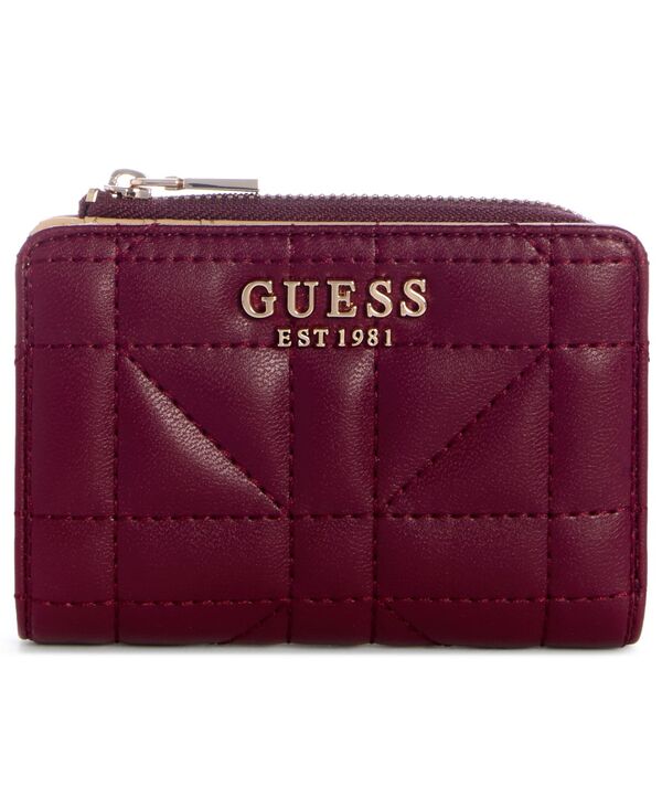 ゲス レディース アクセサリー 財布 GUESS Edita Slg Zip Around Card Case Burgundy バーガンディ