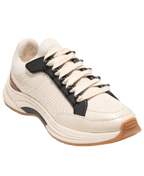 電話を掛けるハーン レディース シューズ スニーカー 編み物 Cole Haan Women\u0027s GrandPr Eleeana Knit Running Sneakers Birch Knit Dark Cuoio