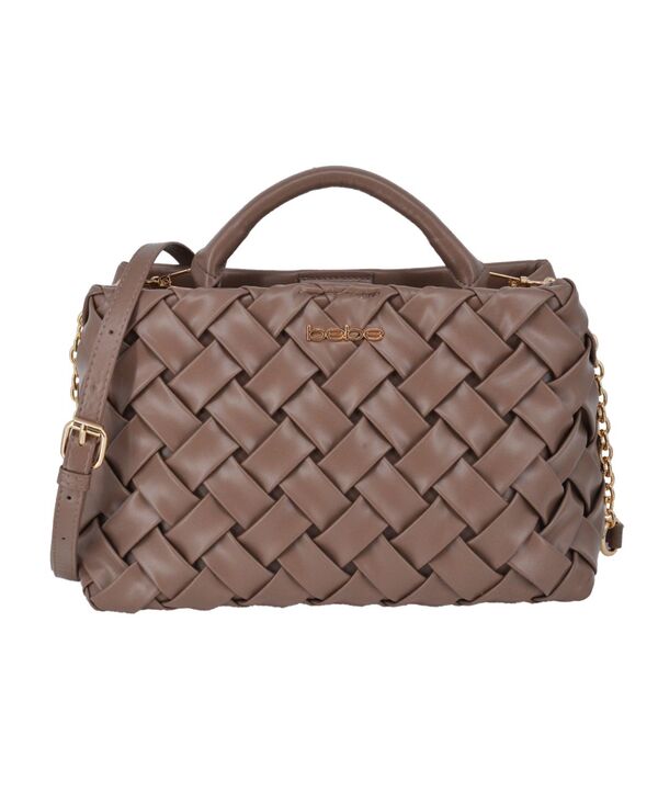ベベ レディース バッグ Bebe Women's Luca Small Satchel Crossbody Bag Taupe トープ｜ReVida 店