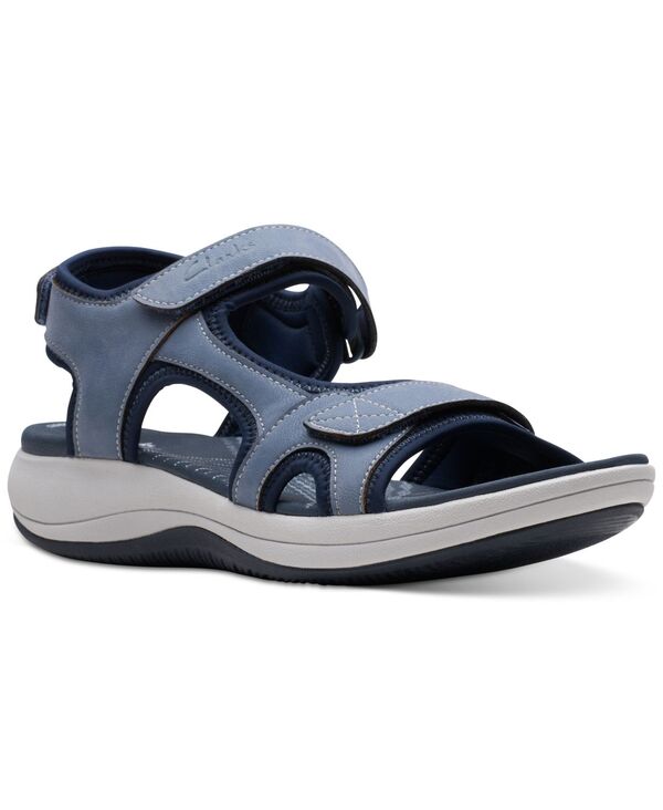 クラークス レディース シューズ サンダル Clarks Women's Cloudsteppers Mira Bay Strappy Sport Sandals Denim Blue デニム