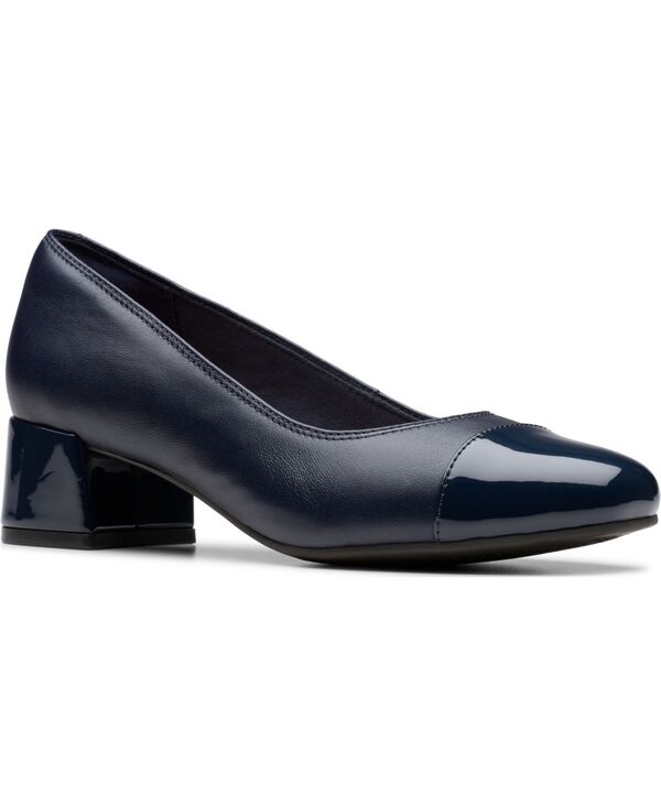 クラークス レディース シューズ スリッポン・ローファー Clarks Women's Iridessa May Slip-On Pumps Navy Leather ネイビー