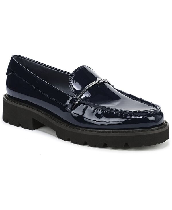 フランコサルト レディース シューズ スリッポン・ローファー Franco Sarto Women'senna Round Toe Lug Sole Loafers Navy Blue Patent Faux Leather ネイビー 23,660円