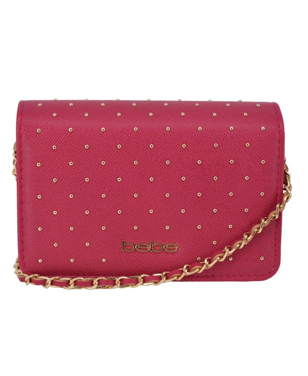 ベベ レディース バッグ ミニ Bebe Women'sagan Studded Mini Crossbody Bag Dark Pink ピンク｜ReVida 店