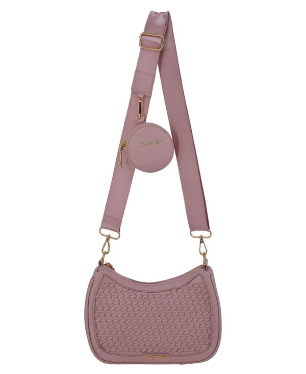 ベベ レディース バッグ Bebe Women's Katriel Small Crossbody Bag Powder Pink ピンク｜ReVida 店