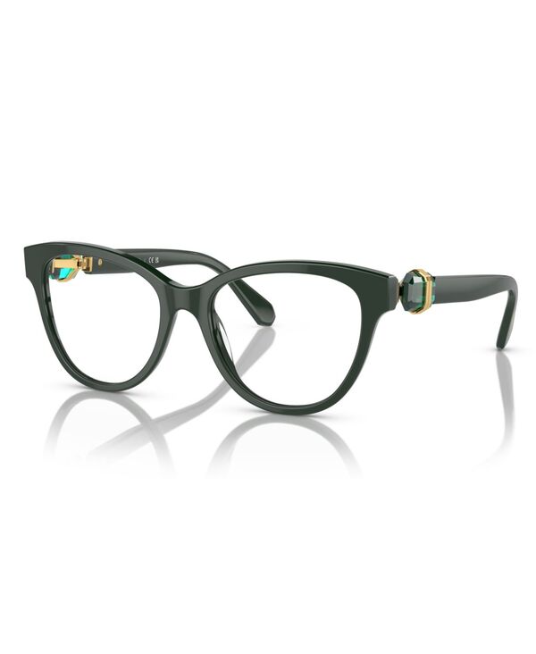 スワロフスキー レディース 添え物 サングラス・アイウェア Swarovski Women\u0027s EyeglassesK2004 Dark Green 緑であること