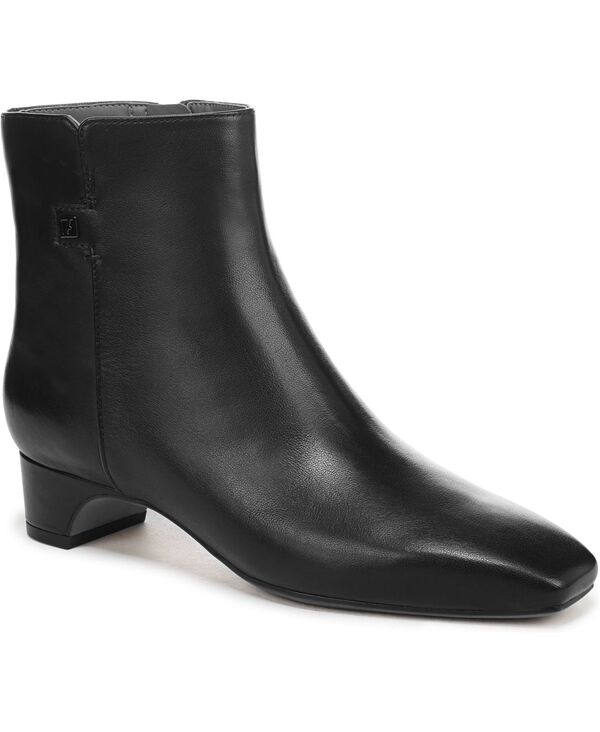 フランコサルト レディース シューズ ブーツ・レインブーツ アンクル Franco Sarto Women's Luella Square Toe Zip Ankle Boots Black Leather ブラック