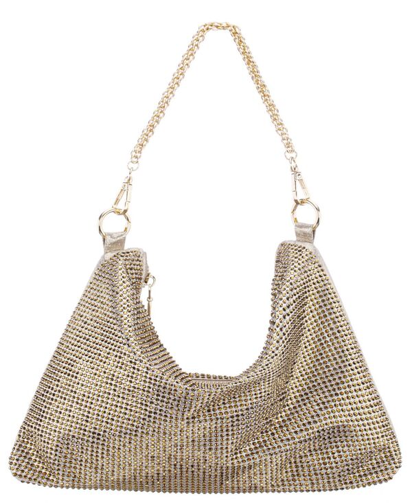 ニナ レディース バッグ Nina Crystal Embellished Zipper Hobo Bagold ゴールド