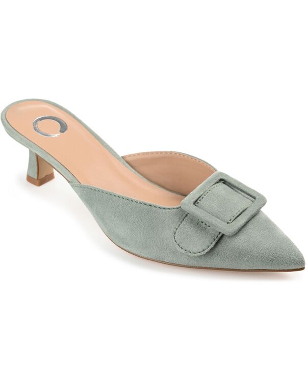 ジュルネ コレクション レディース シューズ パンプス ヒール Journee Collection Women Vianna Buckle Slip On Heelsage セージ