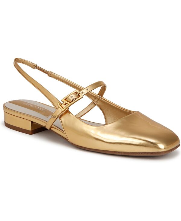 フランコサルト レディース シューズ パンプス Franco Sarto Women's Destin Mary Jane Slingback Flats Gold Faux Leather ゴールド