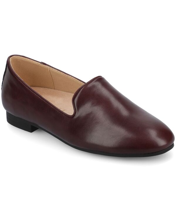 ジュルネ コレクション レディース シューズ スリッポン・ローファー Journee Collection Women's Ishani Slip On Ballet Flats Oxblood オックスブラッド画像