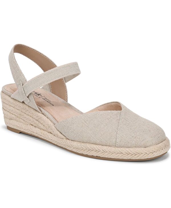 ライフストライド レディース シューズ サンダル LifeStride Women's Pilar Espadrille Wedge Sandals Platino Gold ゴールド