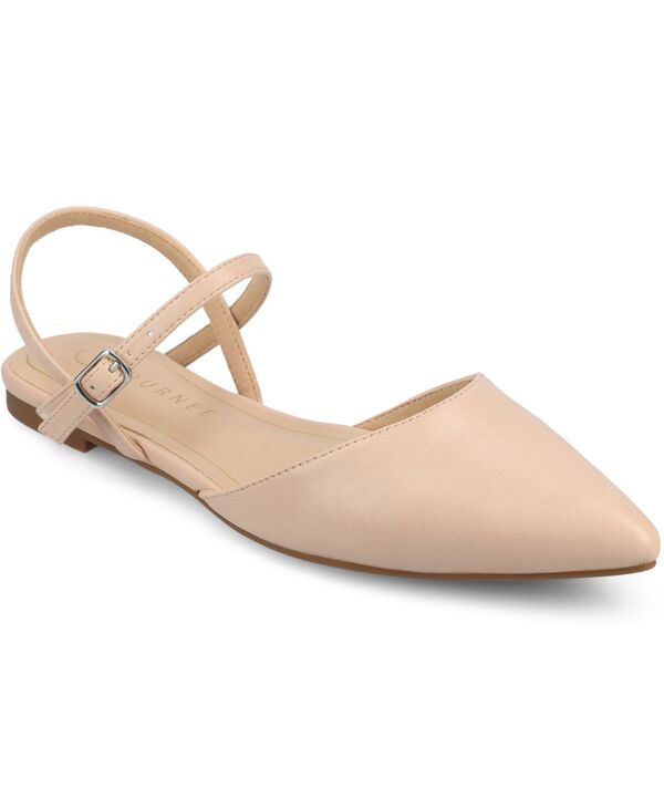 ジュルネ コレクション レディース シューズ パンプス Journee Collection Women's Martine Strappy Pointed Toe Flats Blush ブラッシュ