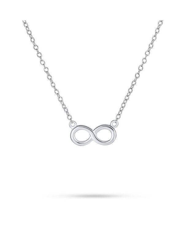 ブリング レディース アクセサリー ネックレス・チョーカー・ペンダントトップ ミニ レース Bling Jewelry Delicate Minimalist Romantic Eternity Figureight Symbolove Knot Sideways Infinity Pendant Necklace Gold Plated .925 Sterling Silver シルバー