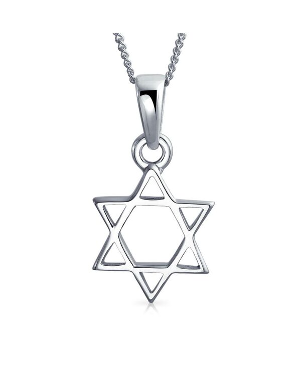ブリング レディース アクセサリー ネックレス・チョーカー・ペンダントトップ レース Bling Jewelry Hanukkah Magen Star of David Pendant Necklace Religious Judaic Jewelry Bat Mitzvah .925 Sterling Silver シルバー 8,036円