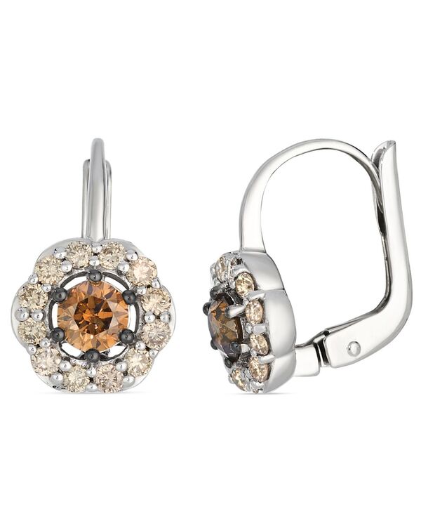 ル ヴァン レディース アクセサリー ピアス・イヤリング Le Vianude Diamond (0.41 ct.w.) and Chocolate Diamond ( 0.46 ct.w.) Earrings in 14K Vanilla White Gold ホワイト