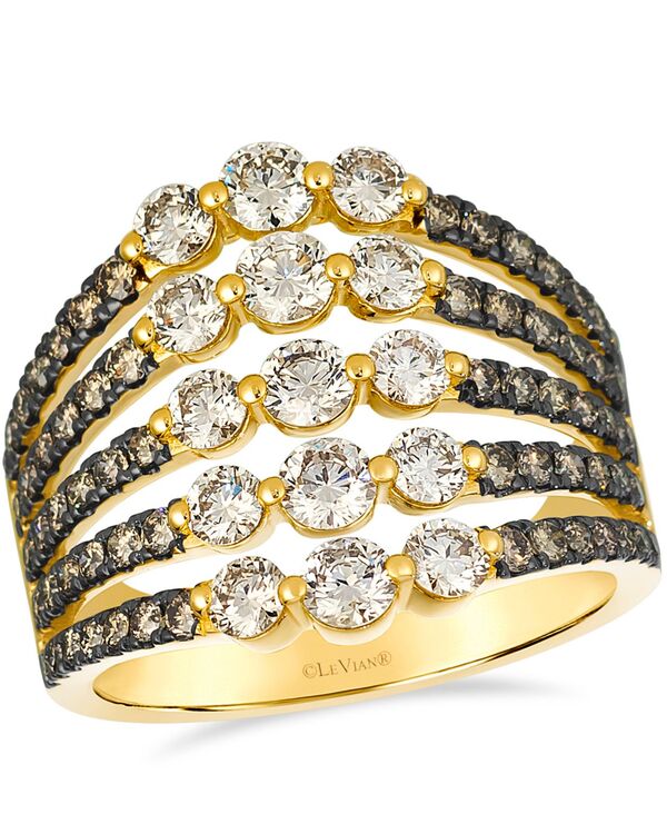 ル ヴァン レディース アクセサリー リング Le Vianude Diamond (1.44 ct.w.) and Chocolate Diamond (0.72 ct.w.) Ring in 14k Honeyellow Gold イエロー