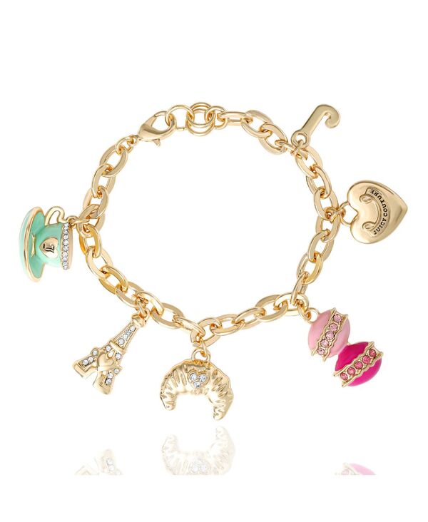 ジューシークチュール レディース アクセサリー ブレスレット・バングル・アンクレット Juicy Couture Paris Travel Charm Bracelet - Macaron Croissant Gold tone/multi ゴールド