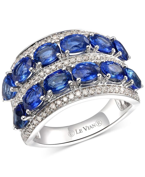 ル ヴァン レディース アクセサリー リング Le Vian Creme Brulee Blueberry Sapphire (4-3/4 ct.w.) & Nude Diamond (1/2 ct.w.) Double Row Ring in 14k White Sapphire サファイア