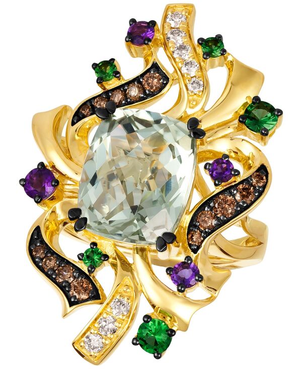 ル ヴァン レディース アクセサリー リング Le Vian Crazy Collection Multi-Gemstone (5-1/3 ct.w.) & Diamond (3/8 ct.w.) Swirling Cluster Statement Ring in 14k No Color ゴールド