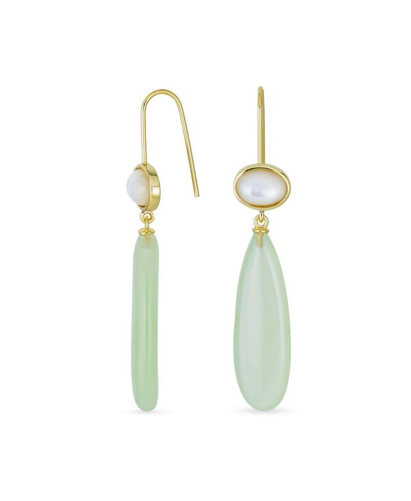 ブリング レディース アクセサリー ピアス・イヤリング Bling Jewelry Unique Geometric Ovalinear Long Shape Tear Drop Natural Multi-Tier Earthy Rose Quartz Gemstone Party Dangling Earrings Fishook for Women in Rose Gold Plated Green serpentine グリーン｜ReVida 店