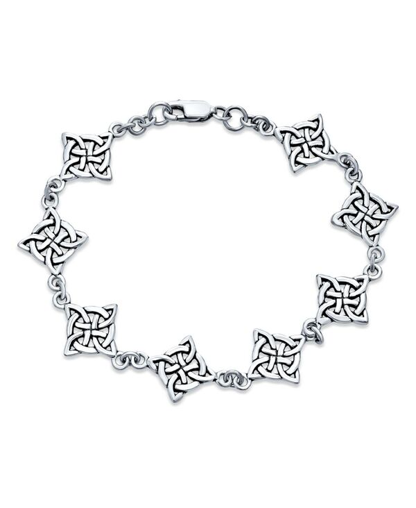 ブリング レディース アクセサリー ブレスレット・バングル・アンクレット Bling Jewelry Religious Inspirational Christian Faith Irish Love Knot Celtic Triquetra Trinity Bracelet Sterling Silver Oxidized Silver black ブラック