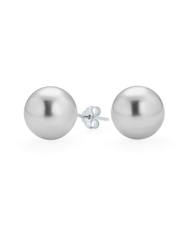 ブリング レディース アクセサリー ピアス・イヤリング Bling Jewelry Classic Light Grey Simulated Pearl Drop Ball Earringsterlingrey グレー