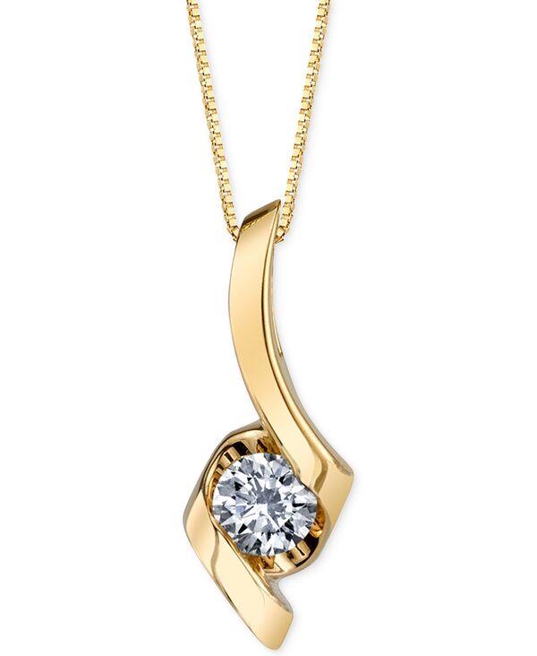 シレーナ レディース アクセサリー ネックレス・チョーカー・ペンダントトップ レース Sirena Diamond Twist Pendant Necklace (1/4 ct.w.) in 14k Gold White orose Yellow Gold イエロー