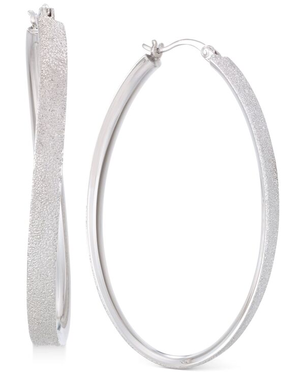 シモン アイ スミス レディース アクセサリー ピアス・イヤリング サテン Simone I. Smith Satin-Finished Hoop Earrings in Platinum over Sterling No Color シルバー|ReVida 店
