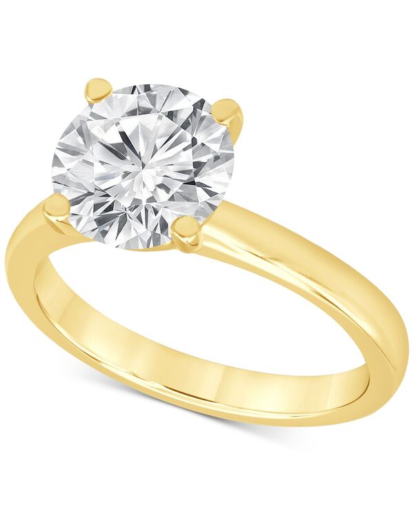 バッジェリーミシュカ レディース アクセサリー リング Badgley Mischka Certified Lab Grown Diamond Solitairengagement Ring (3 ct.w.) in 14k Yellow Gold イエロー