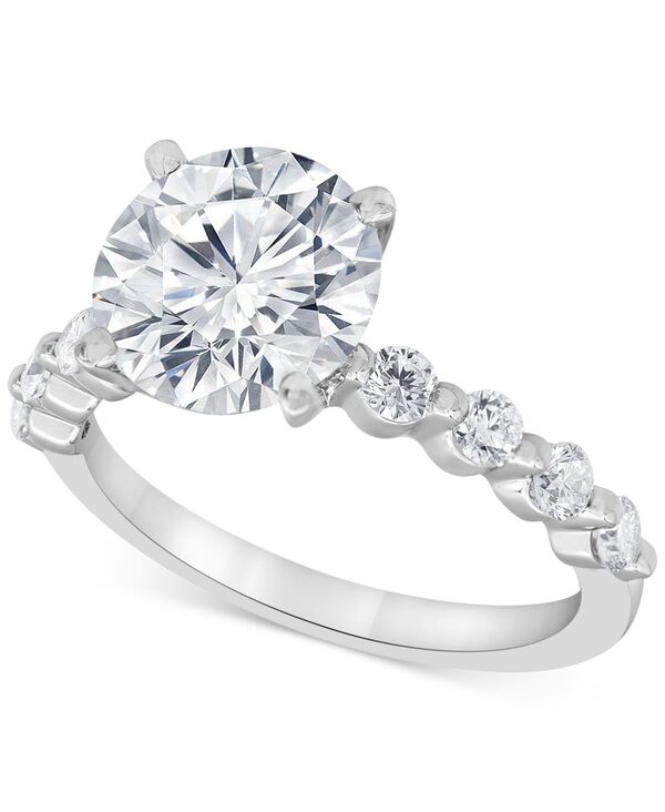 バッジェリーミシュカ レディース アクセサリー リング Badgley Mischka Certified Lab Grown Diamond Engagement Ring (3-1/2 ct.w.) in 14k White Gold ホワイト