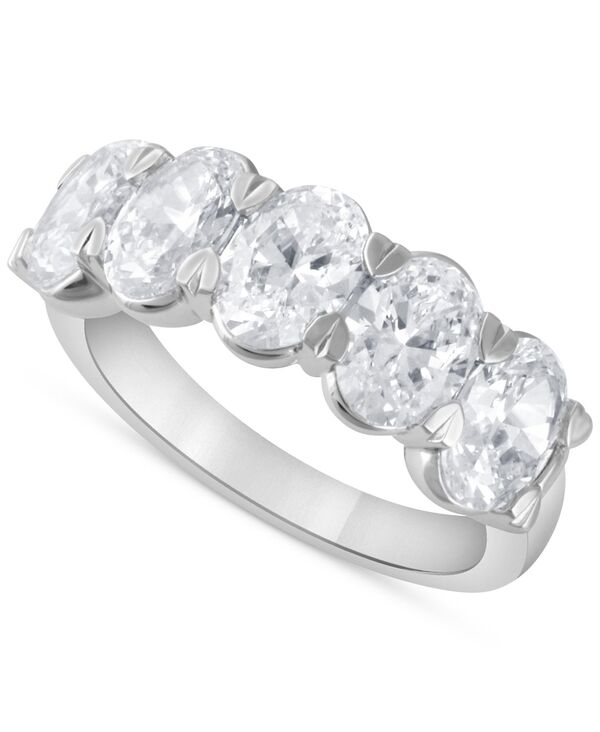 バッジェリーミシュカ レディース アクセサリー リング Badgley Mischka Certified Lab Grown Diamond Oval-Cut Band (3-1/2 ct.w.) in 14k White Gold ホワイト