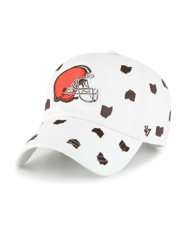47 ブランド レディース アクセサリー 帽子 ロゴ '47 Brand Women's White Cleveland Browns Confetti Clean Up Logo Adjustable Hat White ホワイト|ReVida 店