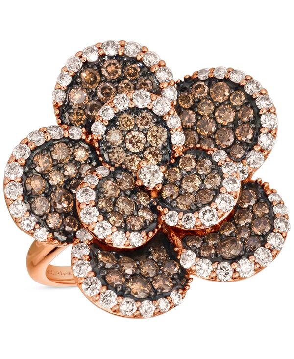 ル ヴァン レディース アクセサリー リング Le Vian Chocolate Diamond & Nude Diamond Flower Statement Ring (2-3/8 ct.w.) in 14k Rose Gold ゴールド