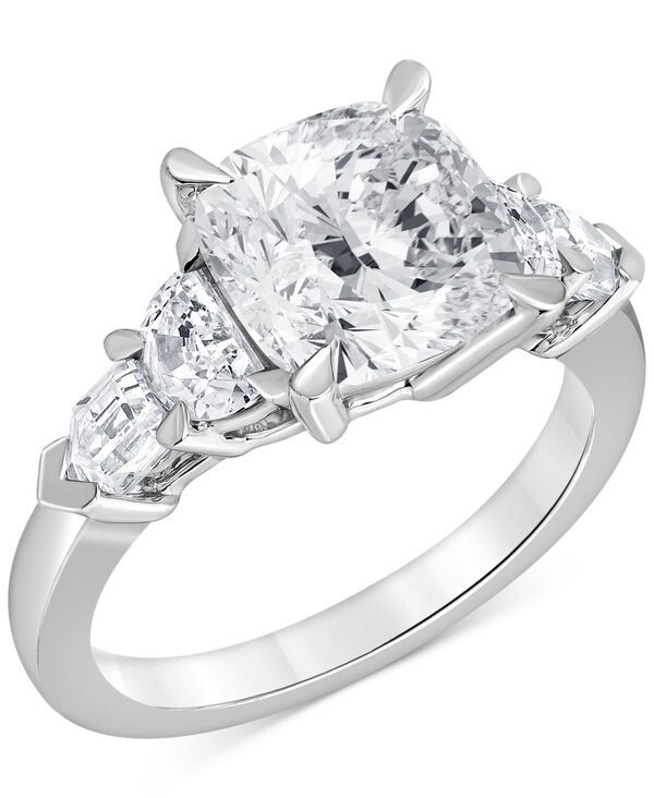 バッジェリーミシュカ レディース アクセサリー リング Badgley Mischka IGI Certified Lab Grown Diamond Cushion-Cut Five Stonengagement Ring (3-3/4 ct.w.) in 14k White Yellow orose White Gold ホワイト｜ReVida 店