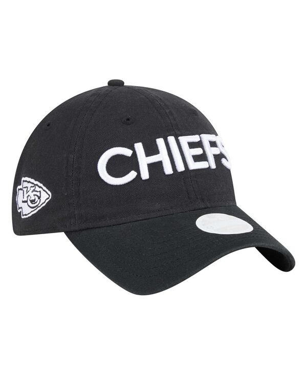 ニューエラ レディース アクセサリー 帽子 New Era Women's Blackansas City Chiefs Cece 9TWENTY Adjustable Hat Black ブラック｜ReVida 店 8,036円