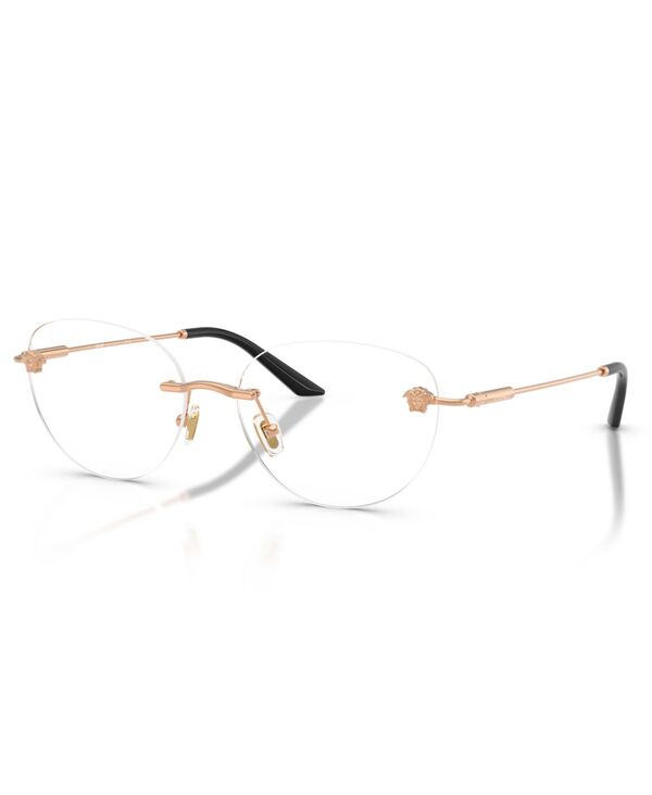 ヴェルサーチ レディース 添え物 サングラス・アイウェア Versace Women\u0027s Round Eyeglasses VE1305 Rose Gold ゴールド