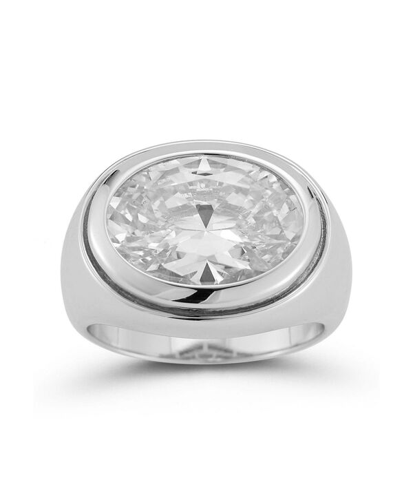 レイチェル ゾー レディース アクセサリー リング Rachel Zoe 14K Gold Plated Sterling Silver Oval Signet Ring Silver シルバー