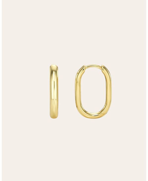 ゾエレフ レディース アクセサリー ピアス・イヤリング Zoe Lev Thick Oval Hoops Yellow gold vermeil イエロー