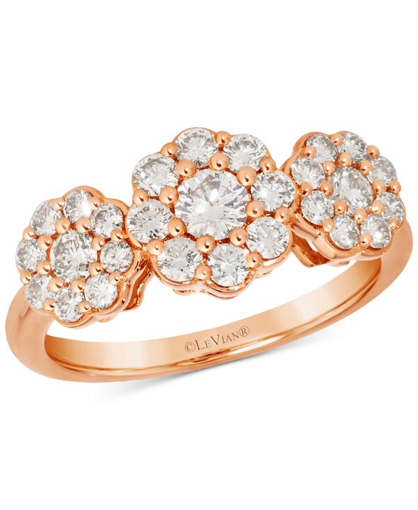 ル ヴァン レディース アクセサリー リング Le Vianude Diamond Triple Cluster Flowering (1 ct.w.) in 14k Yellow Rose Gold ゴールド