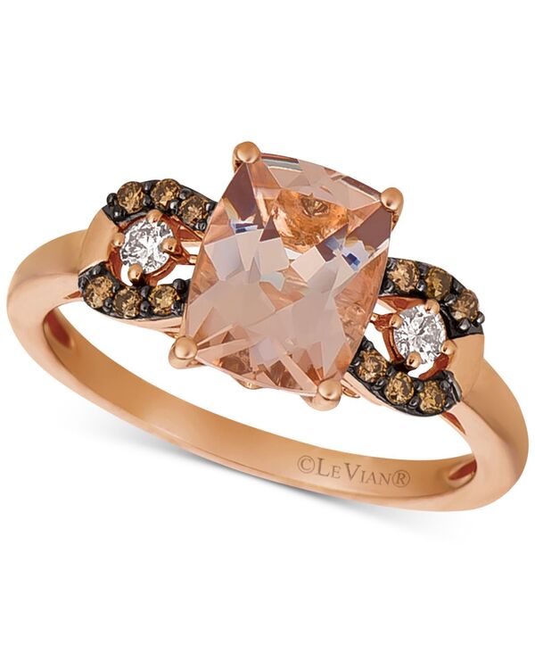 ル ヴァン レディース アクセサリー リング Le Vian Peach Morganite (1-1/2 ct.w.) & Chocolate and Vanilla Diamond (1/5 ct.w.) Ring in 14k Rose Morganite ピーチ