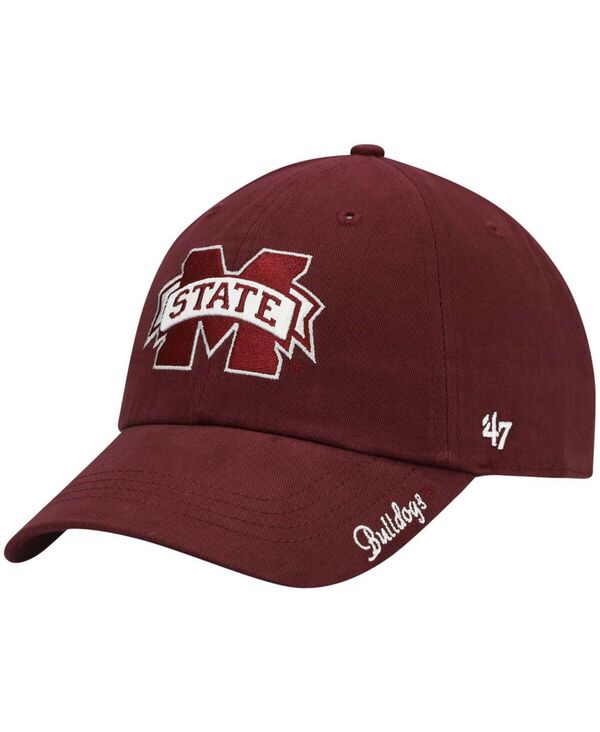 47 ブランド レディース アクセサリー 帽子 ロゴ '47 Brand Women's Maroon Mississippi State Bulldogs Miata Clean Up Logo Adjustable Hat Maroon マルーン