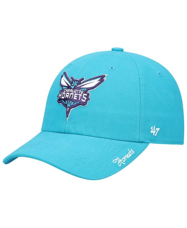 47 ブランド レディース アクセサリー 帽子 ロゴ '47 Brand Women's '47 Teal Charlotte Hornets Miata Clean Up Logo Adjustable Hateal ティール