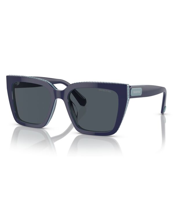 スワロフスキー レディース 付属品 サングラス・アイウェア Swarovski Women\u0027sunglassesK6013 Blue 青み