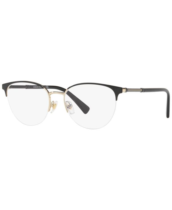 ヴェルサーチ レディース 添え物 サングラス・アイウェア Versace VE1247 Women\u0027s Phantos Eyeglasses Black Gold 黒いこと