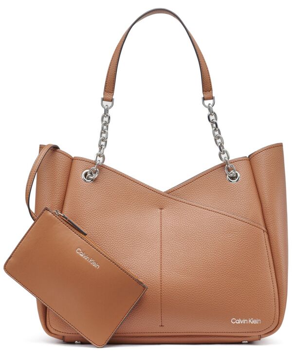 カルバンクライン レディース バッグ Calvin Klein Zoe Large Tote Bag Caramel