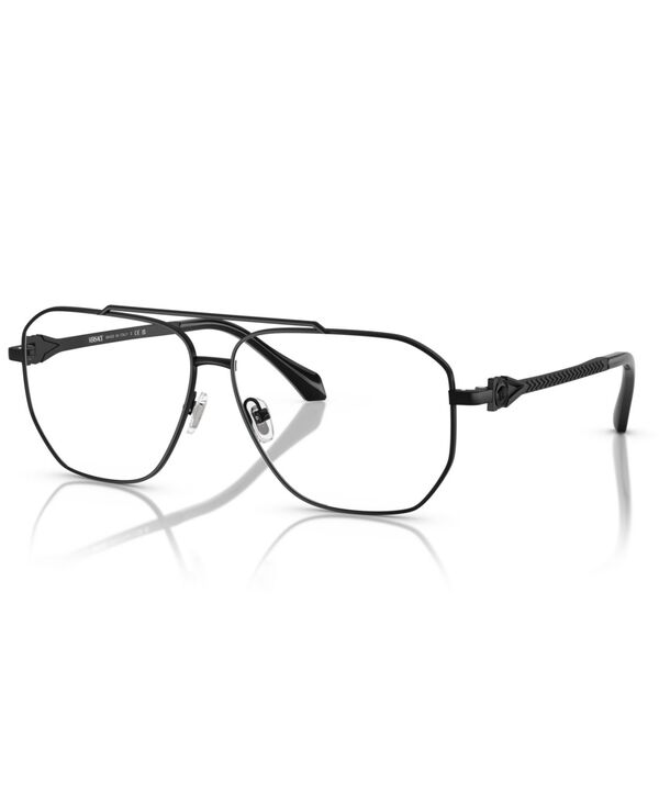 ヴェルサーチ メンズ 佩び物 サングラス・アイウェア Versace Men\u0027s Pilot Eyeglasses VE1307 Matte Black 黒いこと