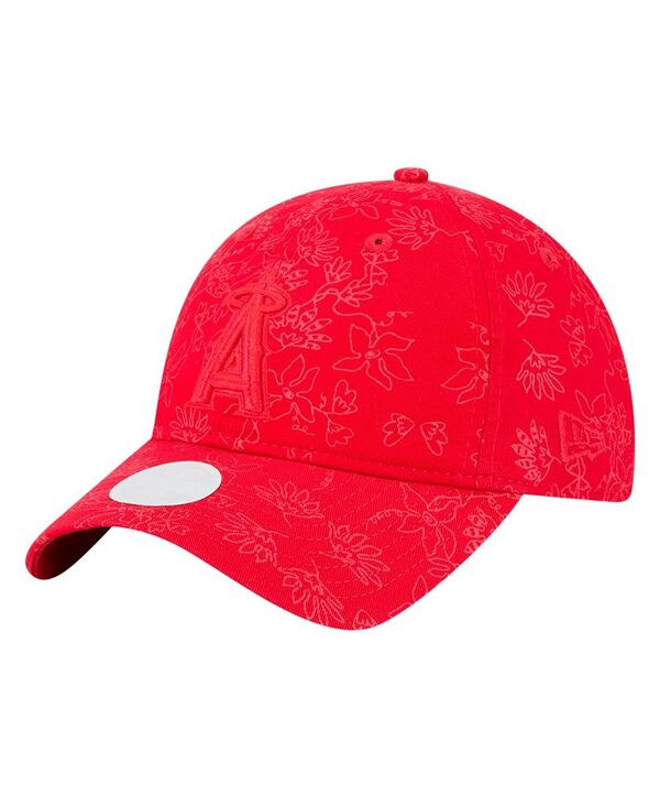 ニューエラ レディース アクセサリー 帽子 フラワー柄 フラワー New Era Women's Red Los Angeles Angels Tonal Floral 9TWENTY Adjustable Hat Red レッド｜ReVida 店